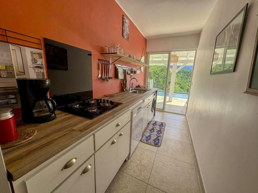 14.Location Villa piscine vue mer Bouillante Guadeloupe_Cuisine 2